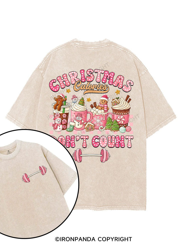 Christmas Calories Don't Count printed Gym Shirt