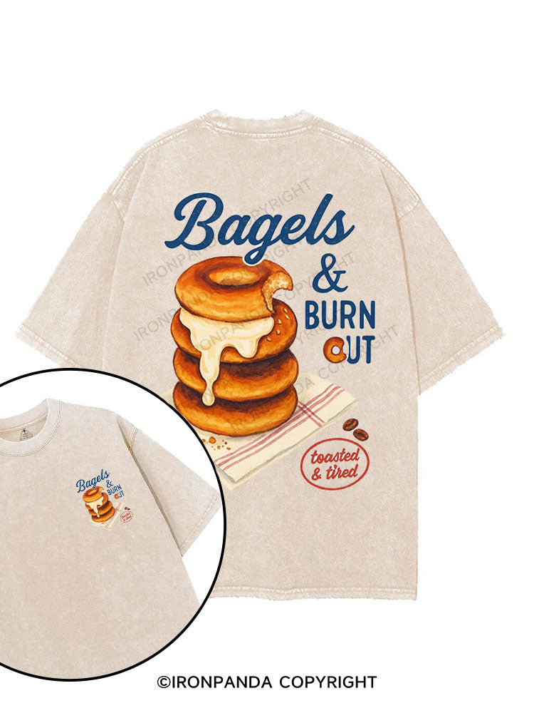 Bagels & Burn Out printed Gym Shirt