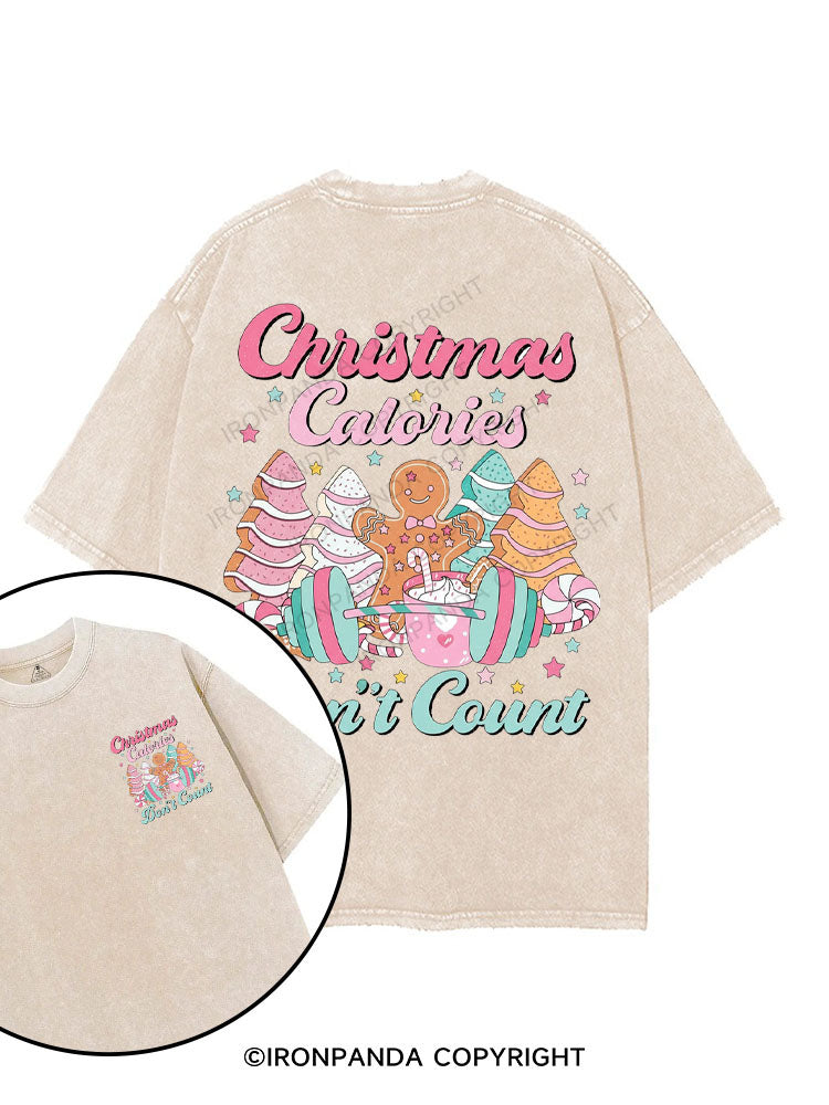 Christmas Calories Don't Count printed Gym Shirt