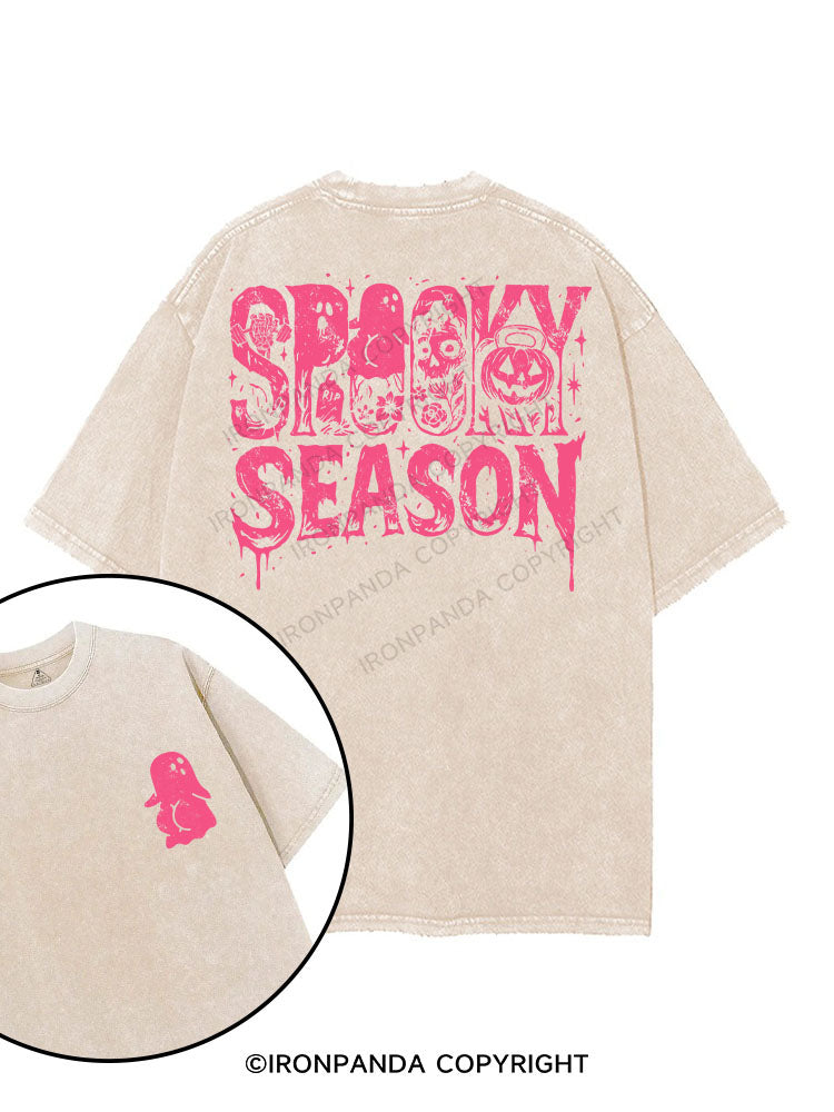 spooky season printed Gym Shirt