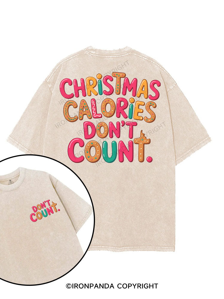 Christmas Calories Don’t Count printed Gym Shirt