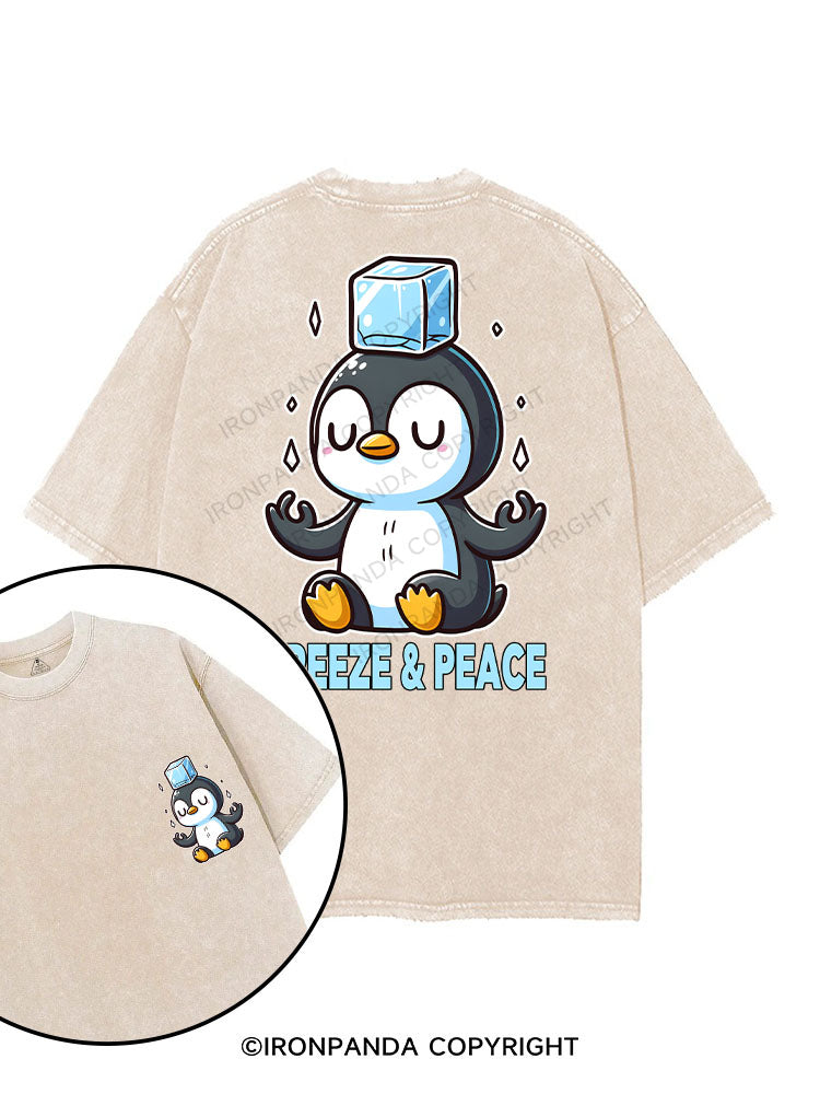 FREEZE & PEACE printed Gym Shirt