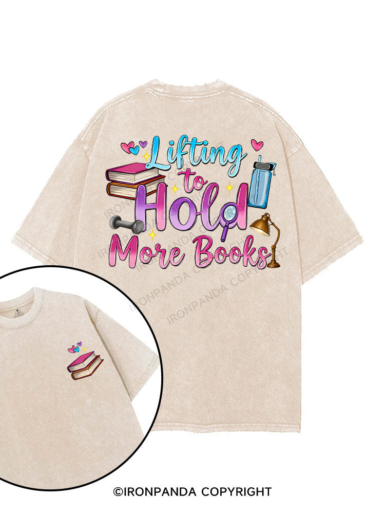 Lifting to Hold More Books printed Gym Shirt
