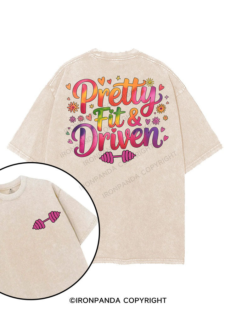 Pretty Fit & Driven printed Gym Shirt