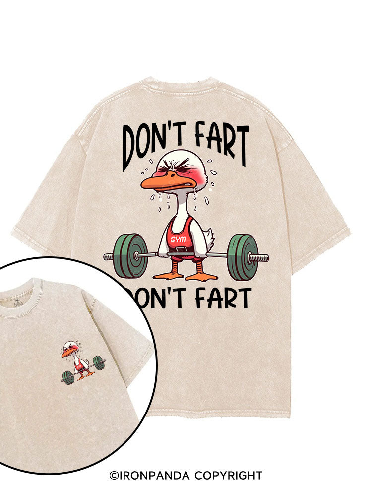 DON'T FART printed Gym Shirt