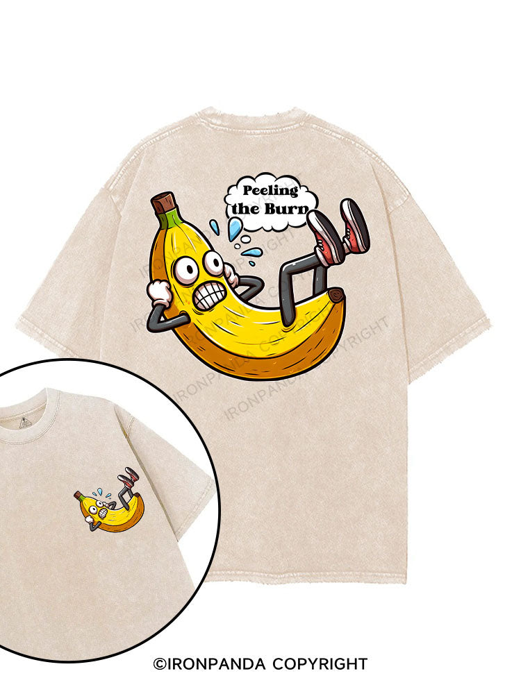 PEELING THE BURN printed Gym Shirt