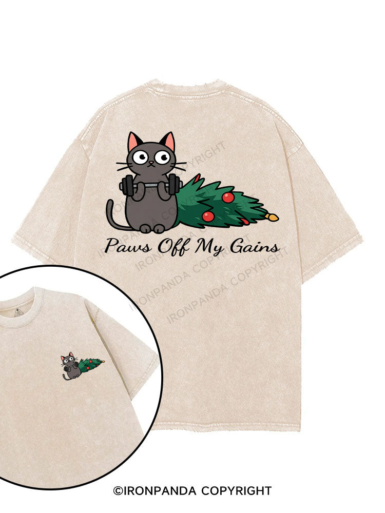 Paws Off My Gains! printed Gym Shirt