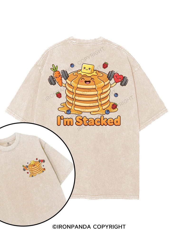 I’m Stacked printed Gym Shirt