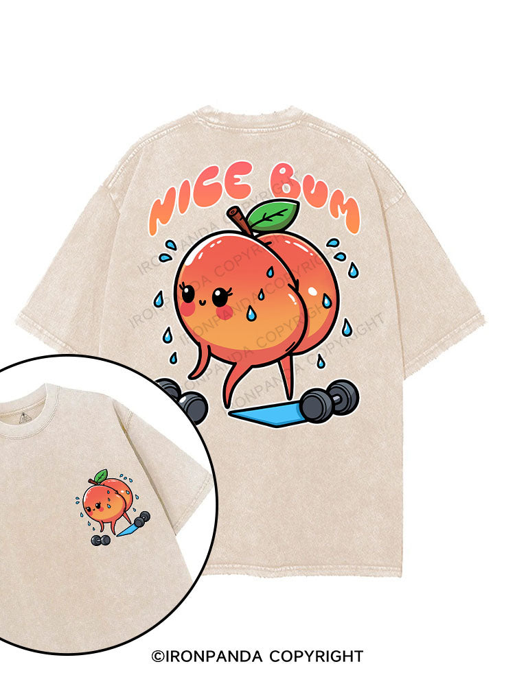 NICE BUM printed Gym Shirt