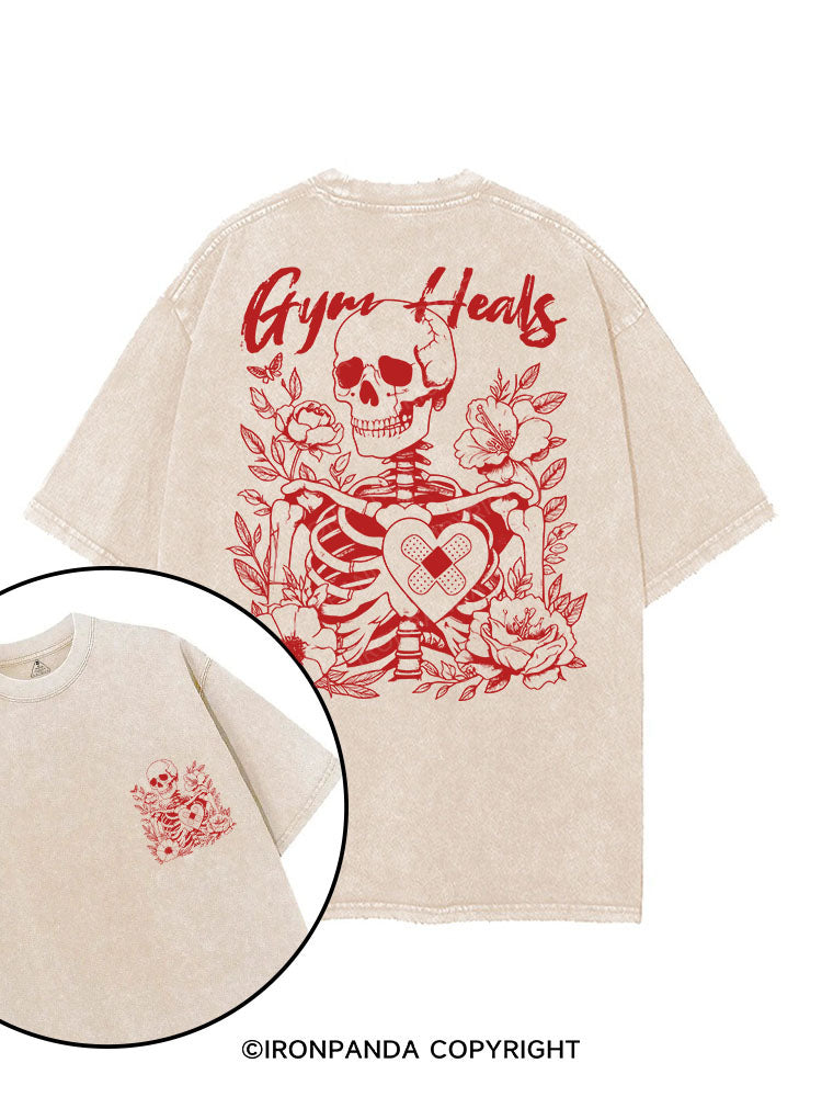 GYM HEALS printed Gym Shirt