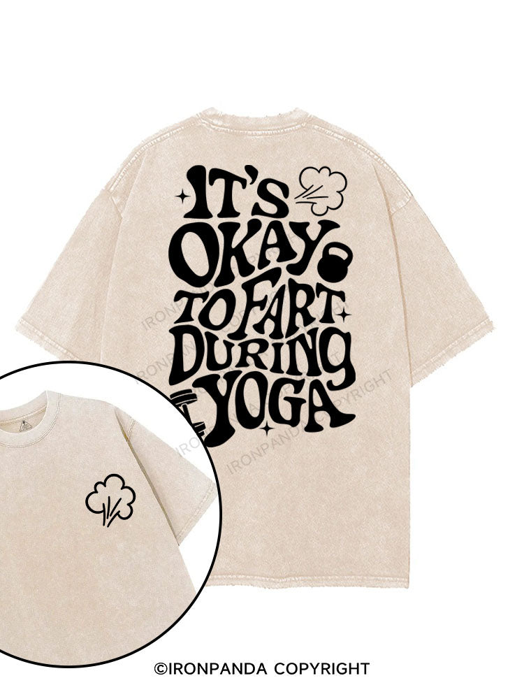 IT'S OKAY TO FART DURING YOGA printed Gym Shirt