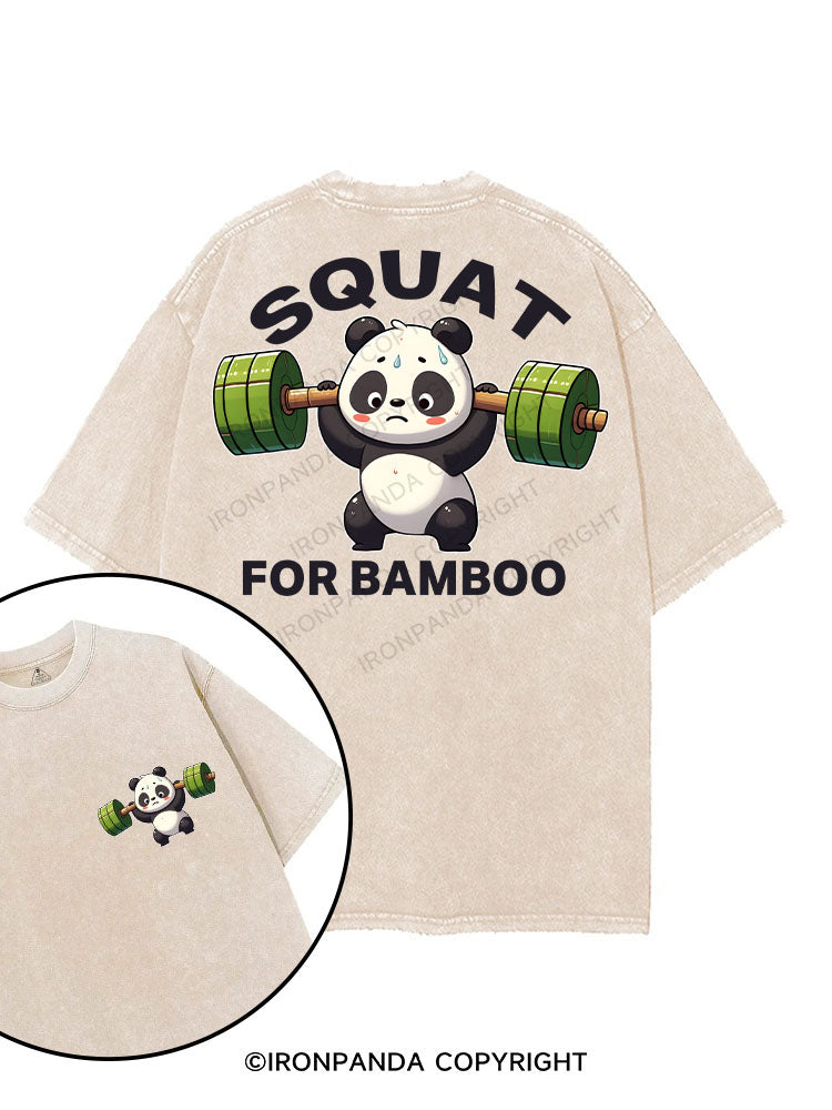 SQUAT FOR BAMBOO printed Gym Shirt