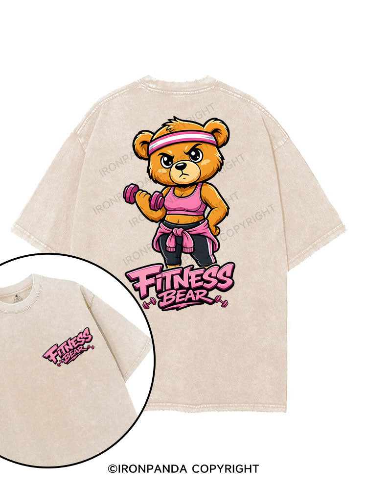 fitness bear printed Gym Shirt