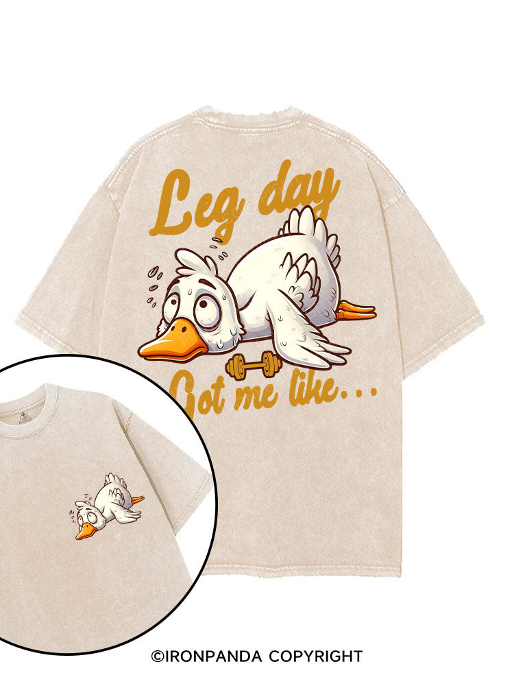 LEG DAY GOT ME LIKE... printed Gym Shirt