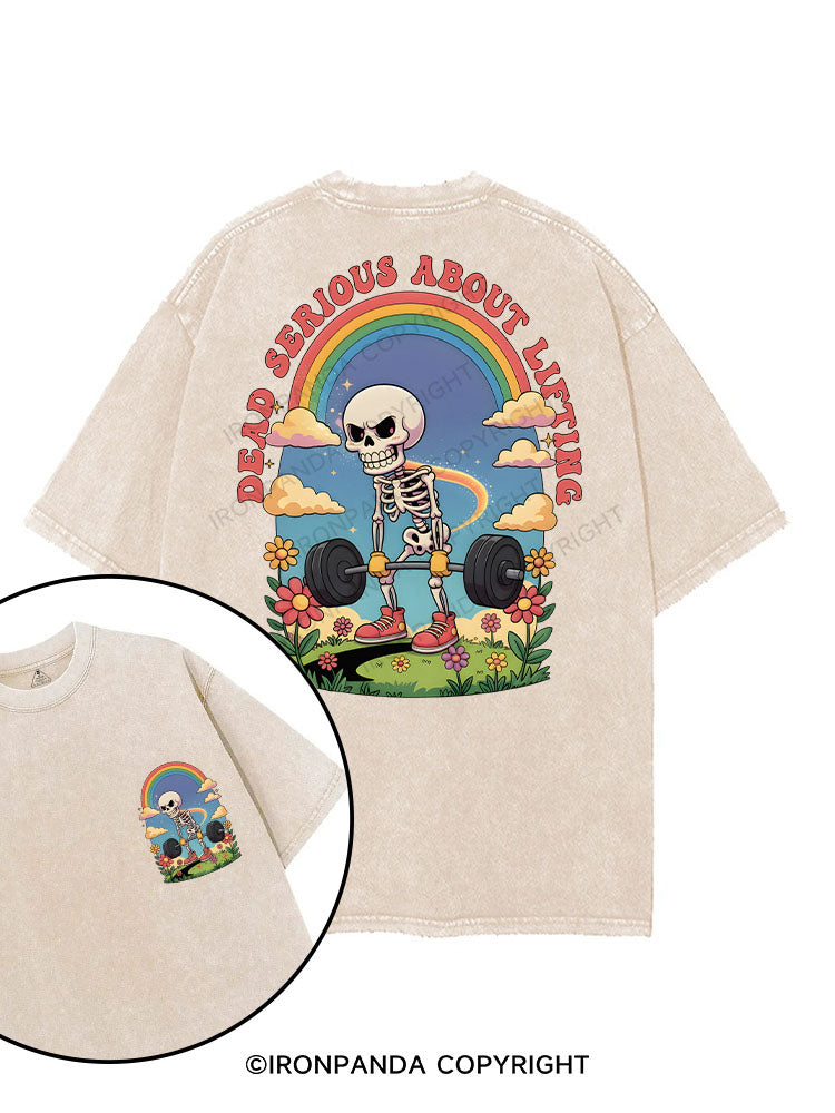 Dead Serious About Lifting printed Gym Shirt