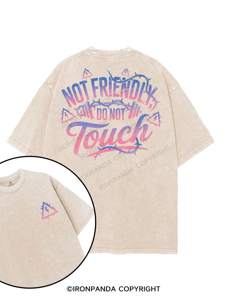 Not friendly, do not touch printed Gym Shirt