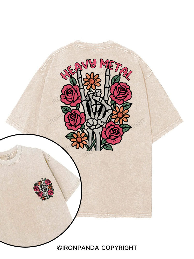 HEAVY METAL printed Gym Shirt