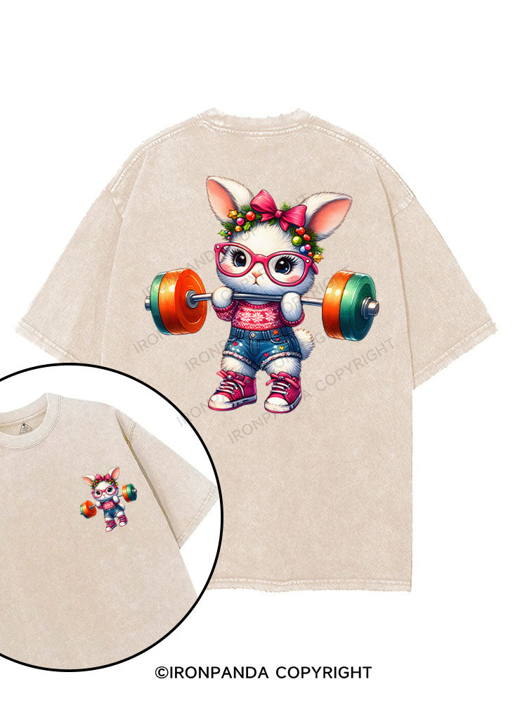 LIFTING THROUGH THE HOLIDAYS printed Gym Shirt