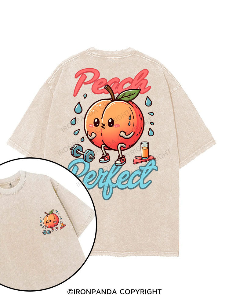 PEACH PERFECT printed Gym Shirt