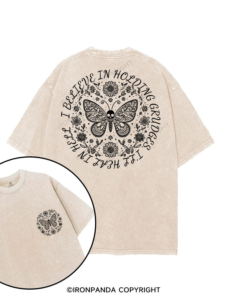 I Believe in Holding Grudges printed Gym Shirt