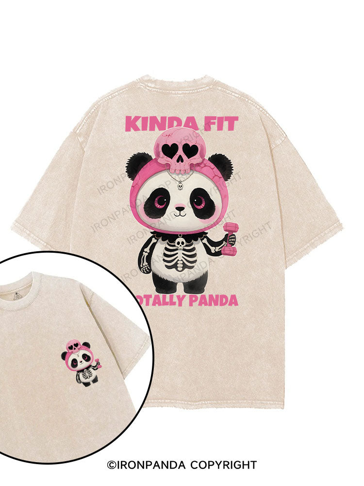 KINDA FIT, TOTALLY PANDA printed Gym Shirt