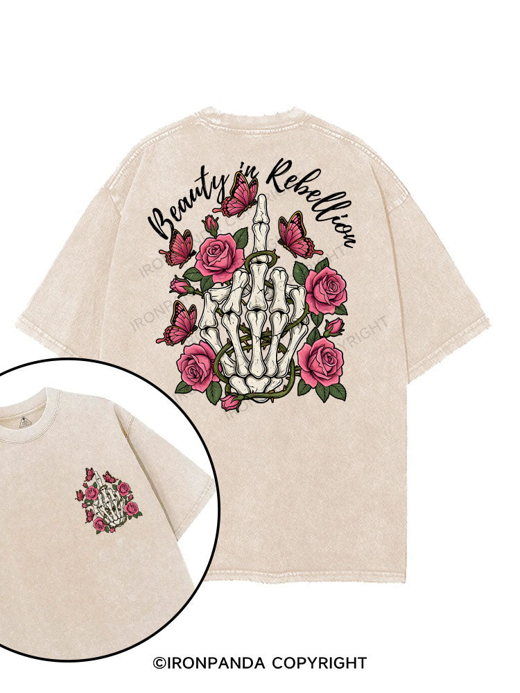 Beauty in Rebellion printed Gym Shirt