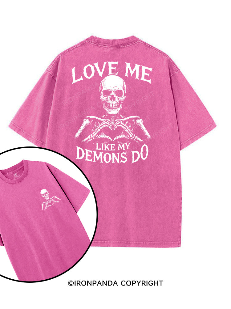 love me like my demons do printed Gym Shirt