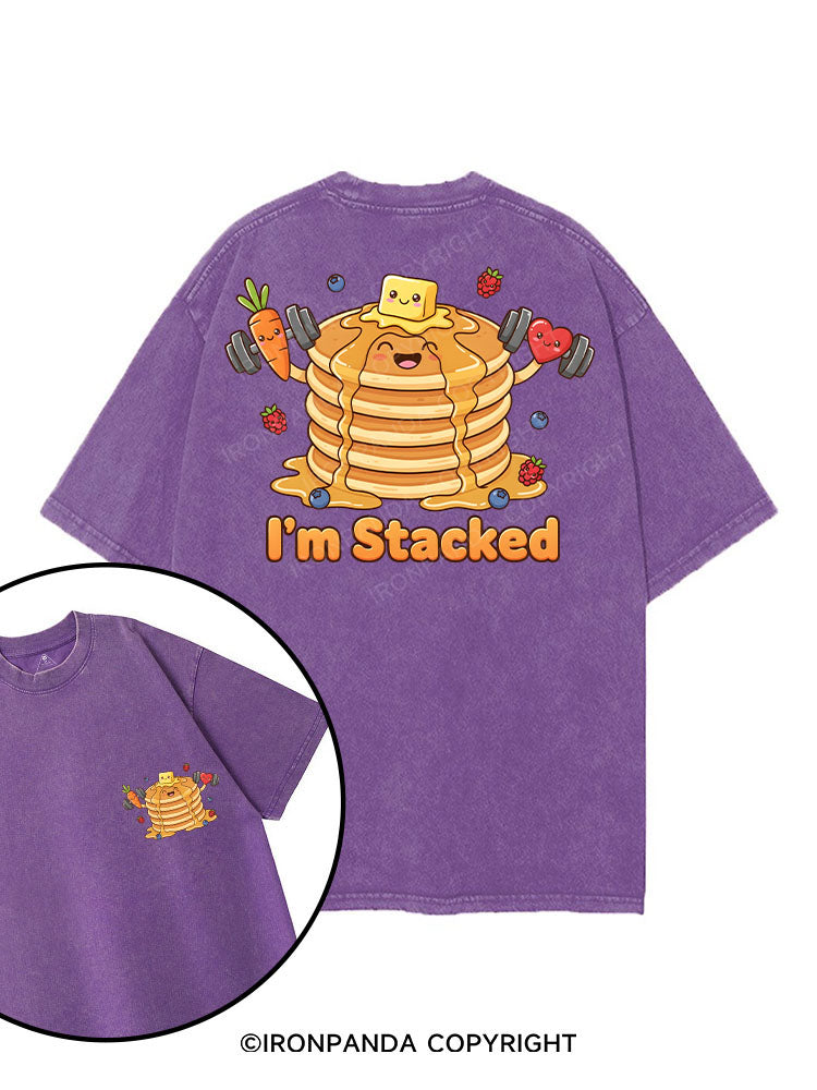 I’m Stacked printed Gym Shirt