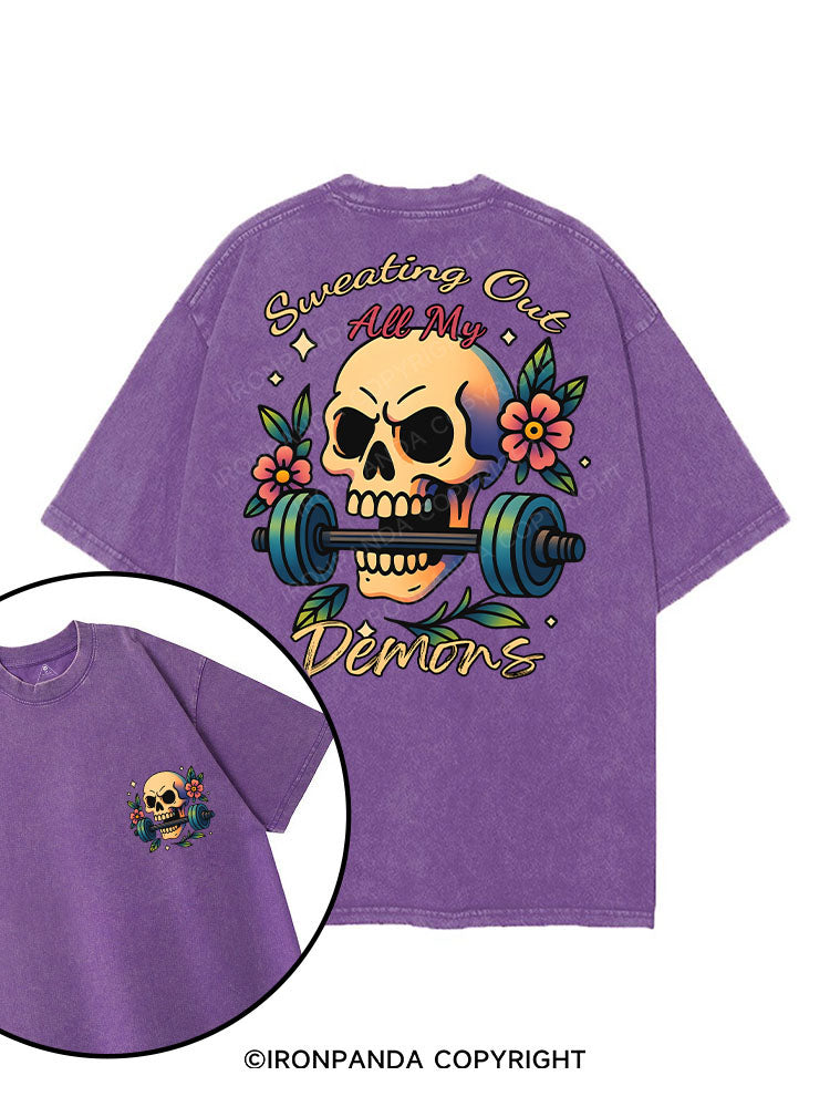 Sweating Out All My Demons printed Gym Shirt