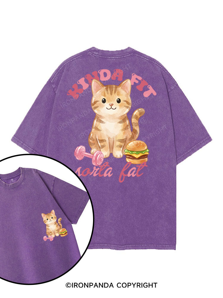 kinda fit sorta fat printed Gym Shirt