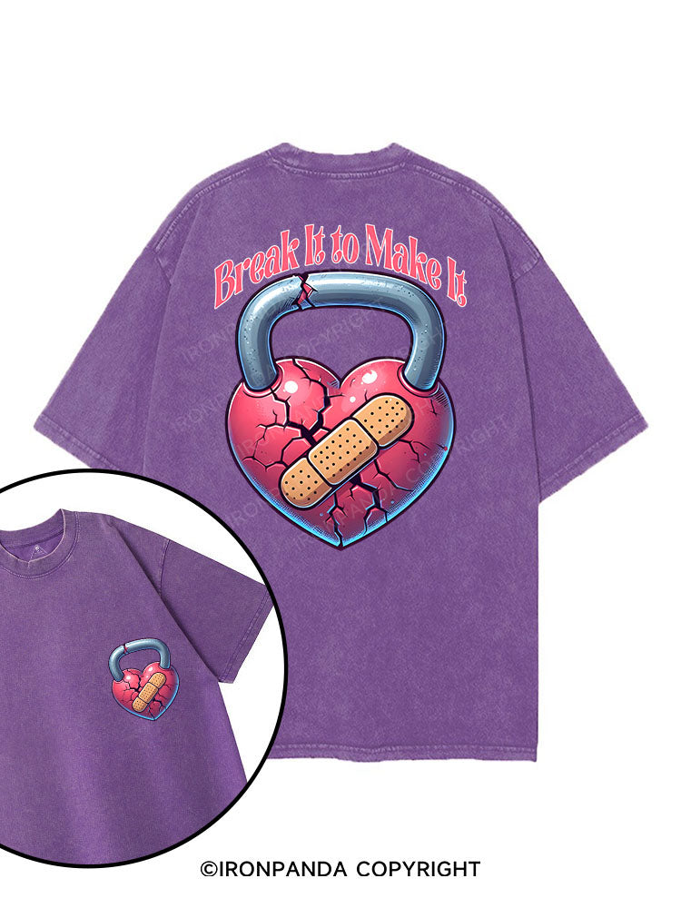 Break It to Make It printed Gym Shirt