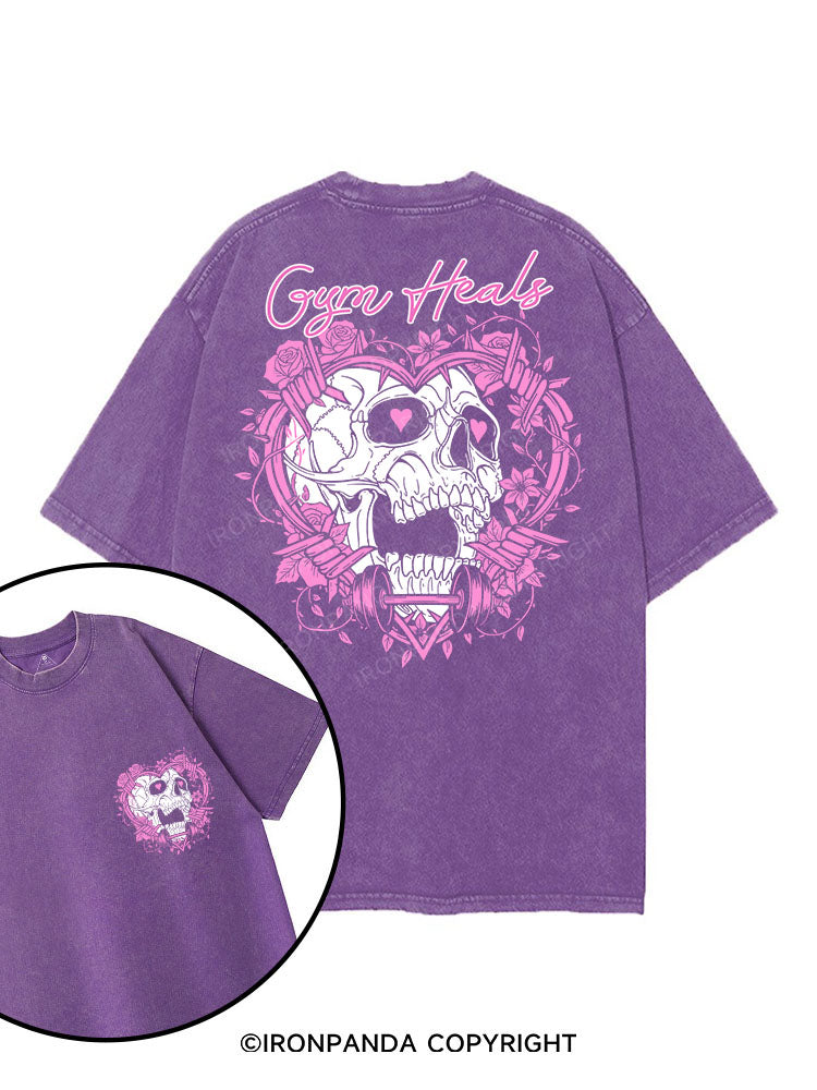 GYM HEALS printed Gym Shirt