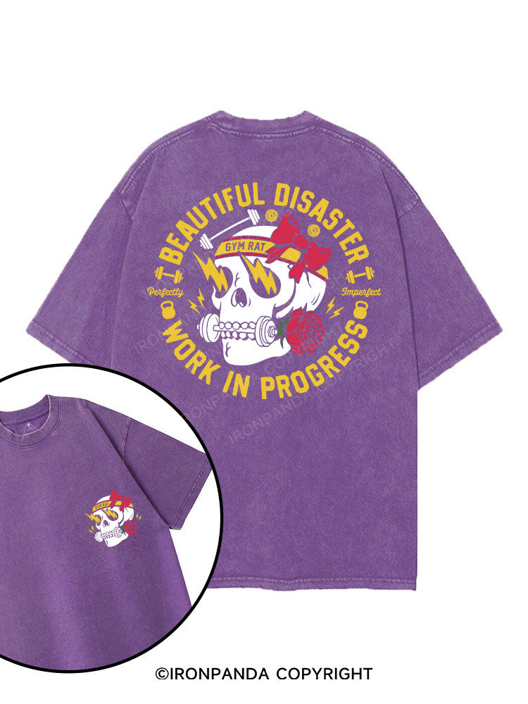 Beautiful Disaster printed Gym Shirt