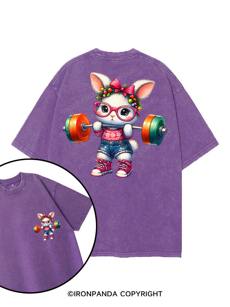 LIFTING THROUGH THE HOLIDAYS printed Gym Shirt