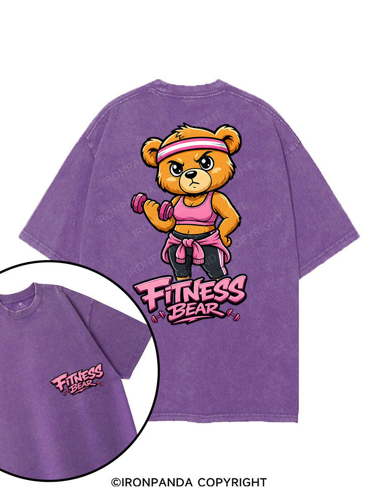 fitness bear printed Gym Shirt