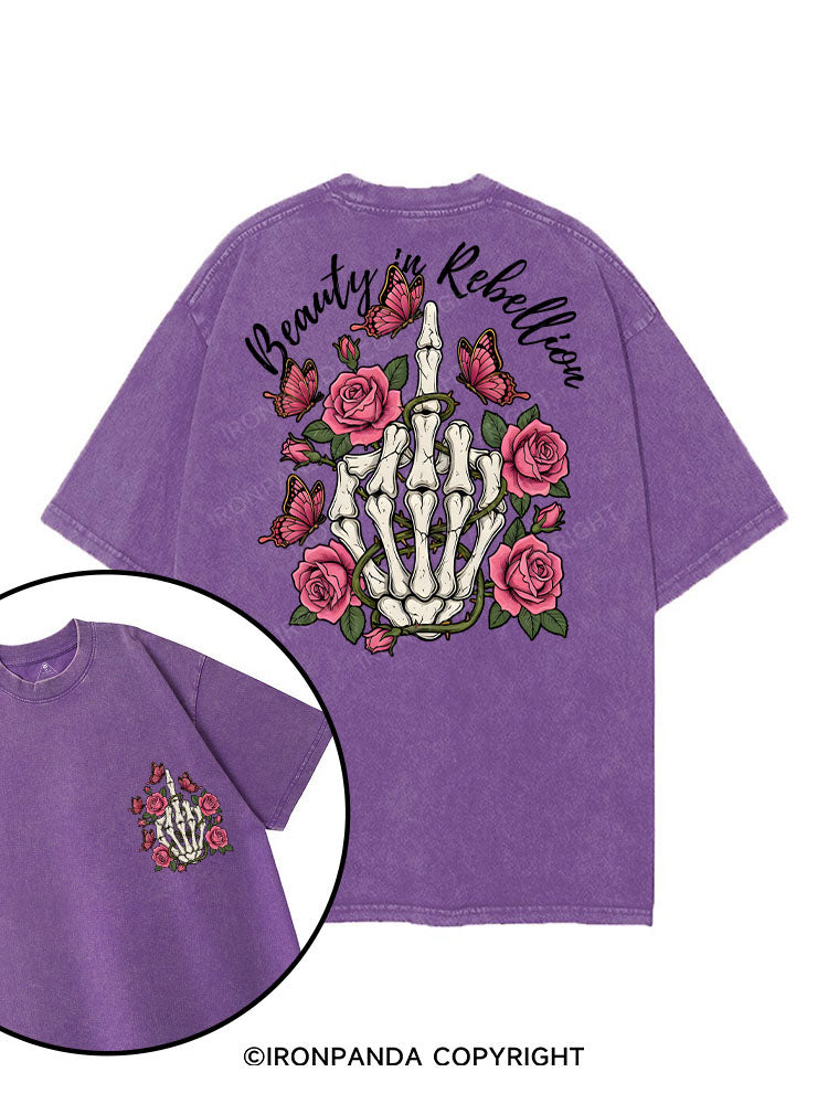 Beauty in Rebellion printed Gym Shirt