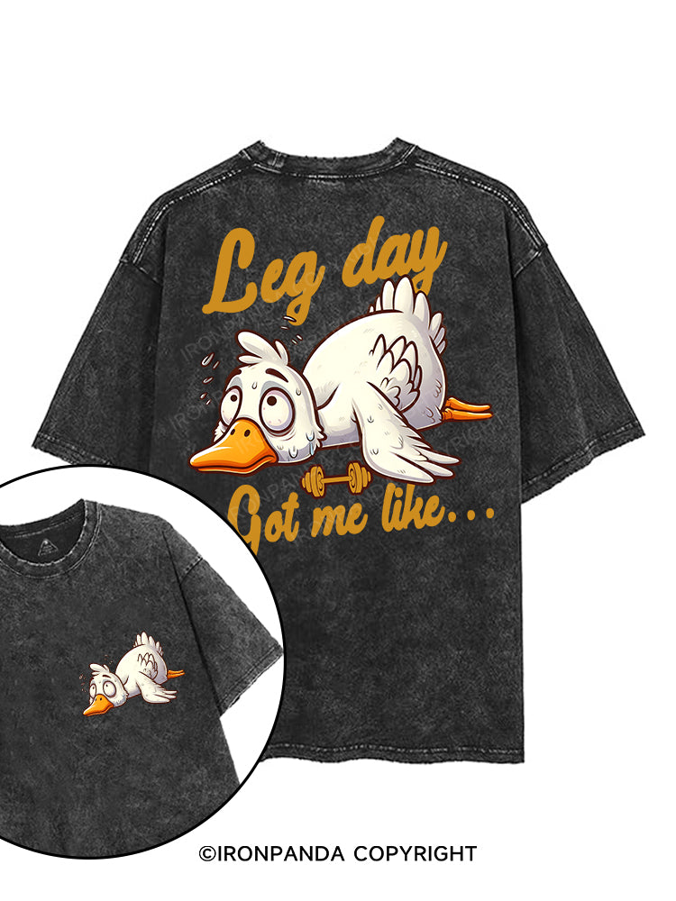 LEG DAY GOT ME LIKE... printed Gym Shirt