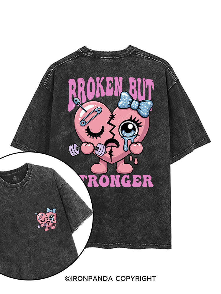 BROKEN BUT STRONGER printed Gym Shirt