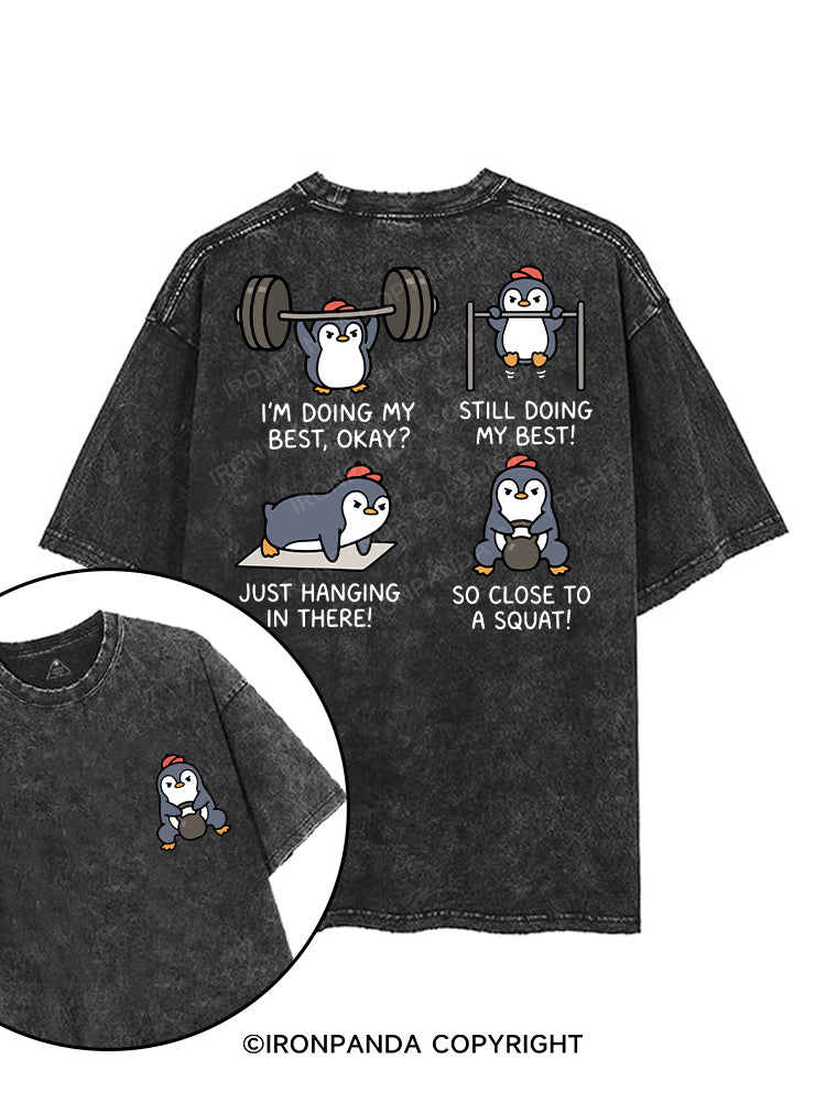 I’m Doing My Best printed Gym Shirt