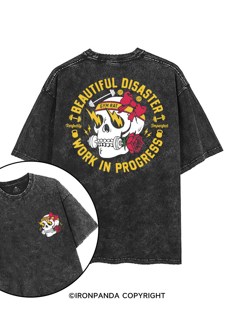 Beautiful Disaster printed Gym Shirt