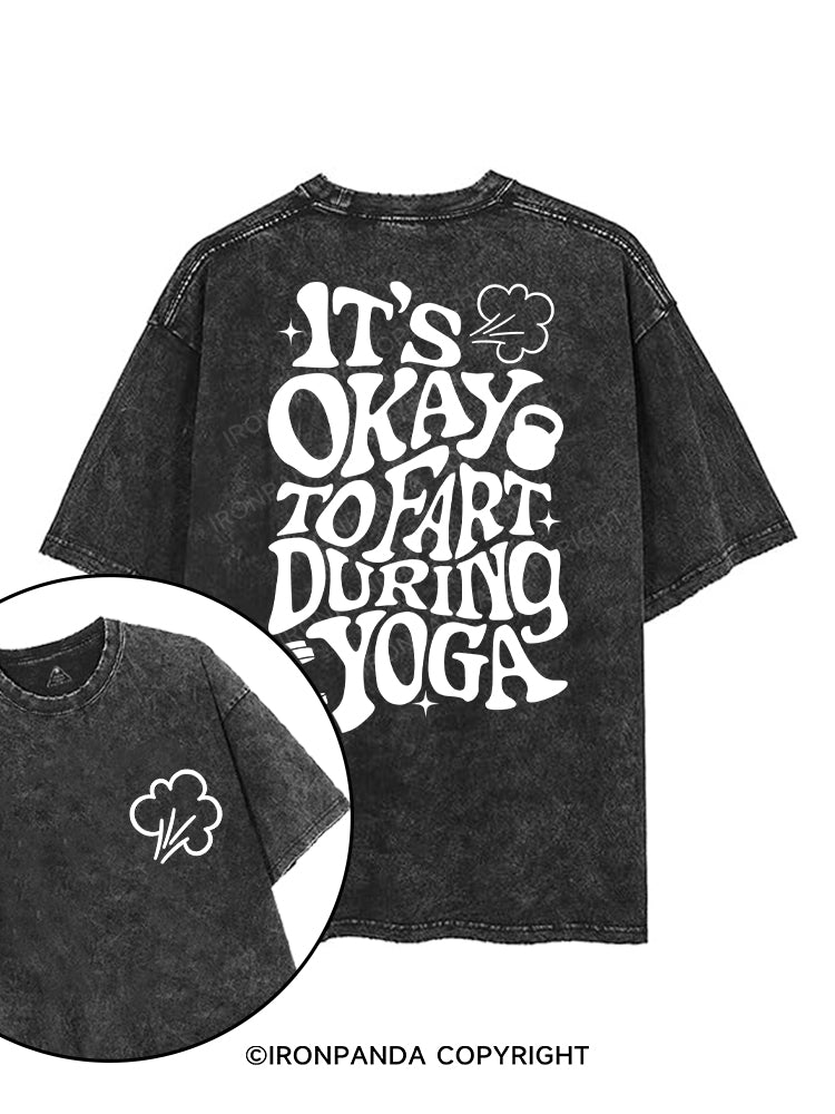 IT'S OKAY TO FART DURING YOGA printed Gym Shirt