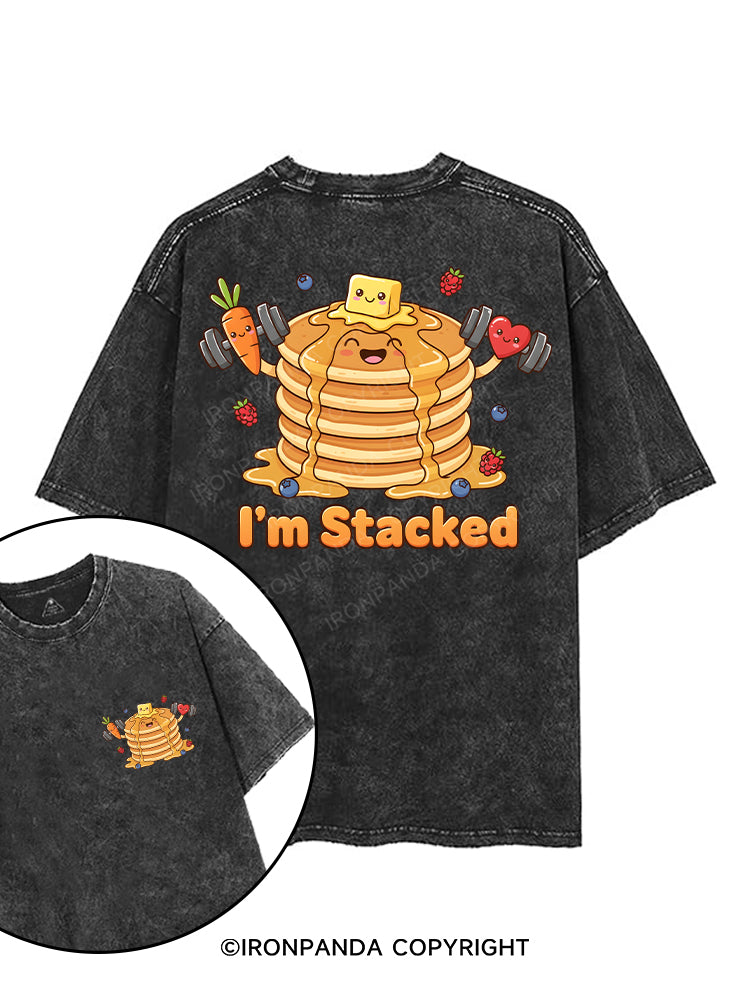 I’m Stacked printed Gym Shirt