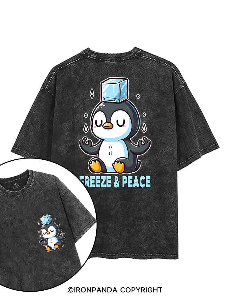 FREEZE & PEACE printed Gym Shirt