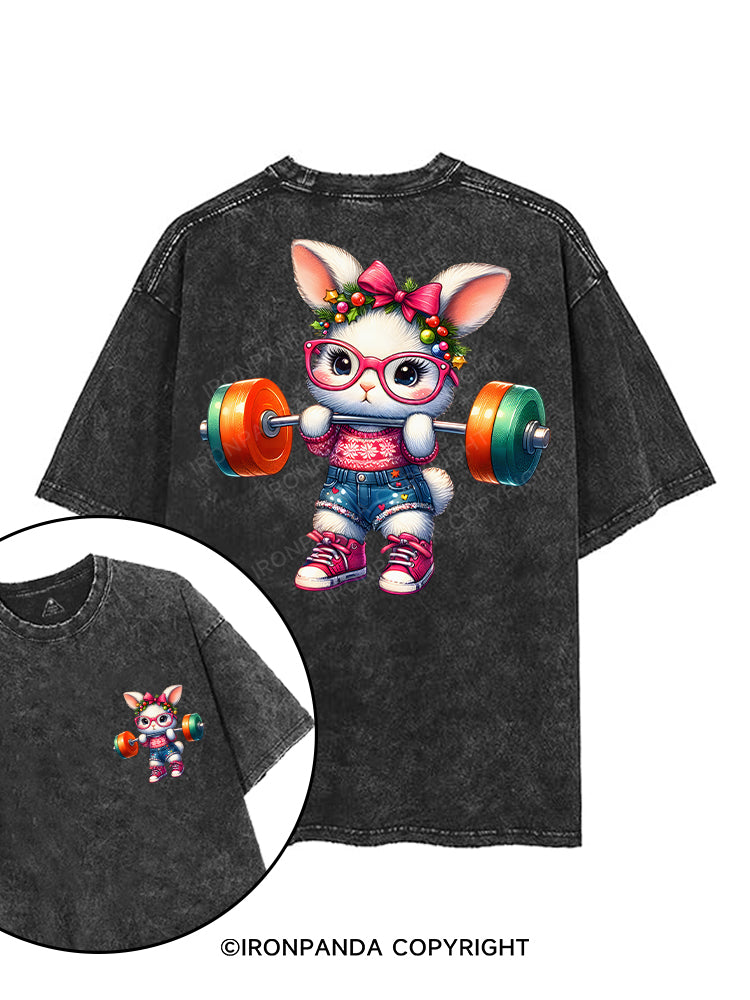 LIFTING THROUGH THE HOLIDAYS printed Gym Shirt