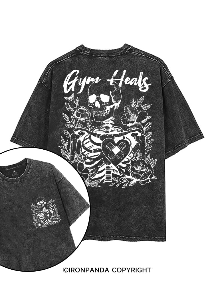 GYM HEALS printed Gym Shirt