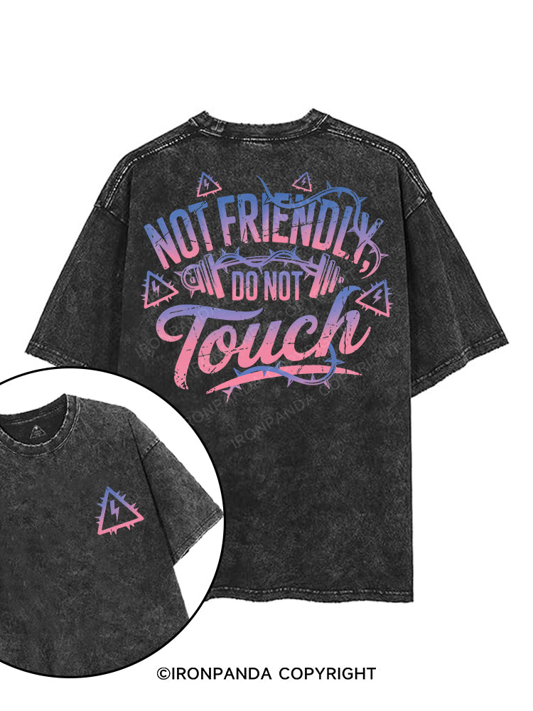 Not friendly, do not touch printed Gym Shirt
