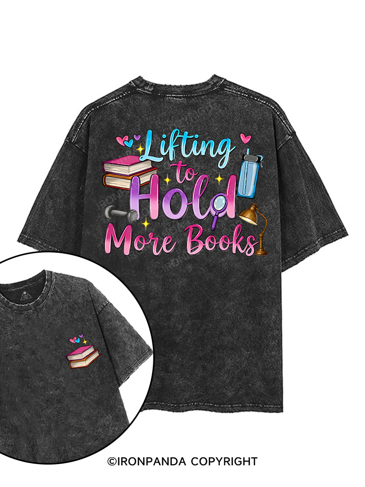 Lifting to Hold More Books printed Gym Shirt