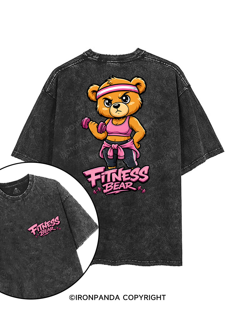 fitness bear printed Gym Shirt