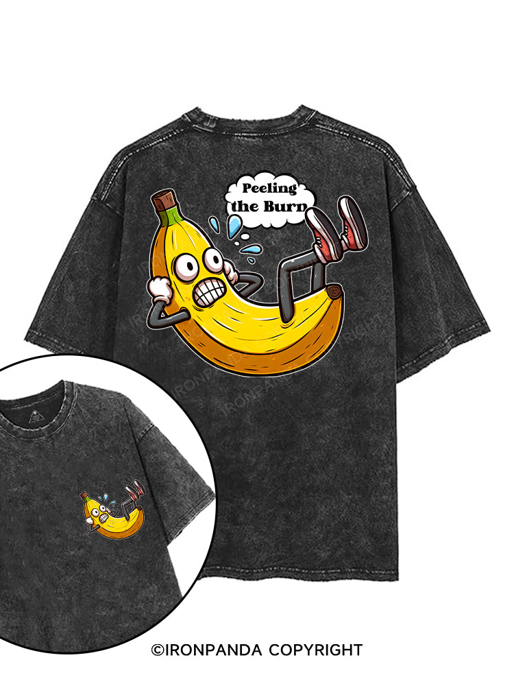 PEELING THE BURN printed Gym Shirt
