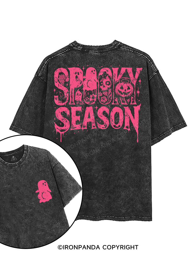 spooky season printed Gym Shirt
